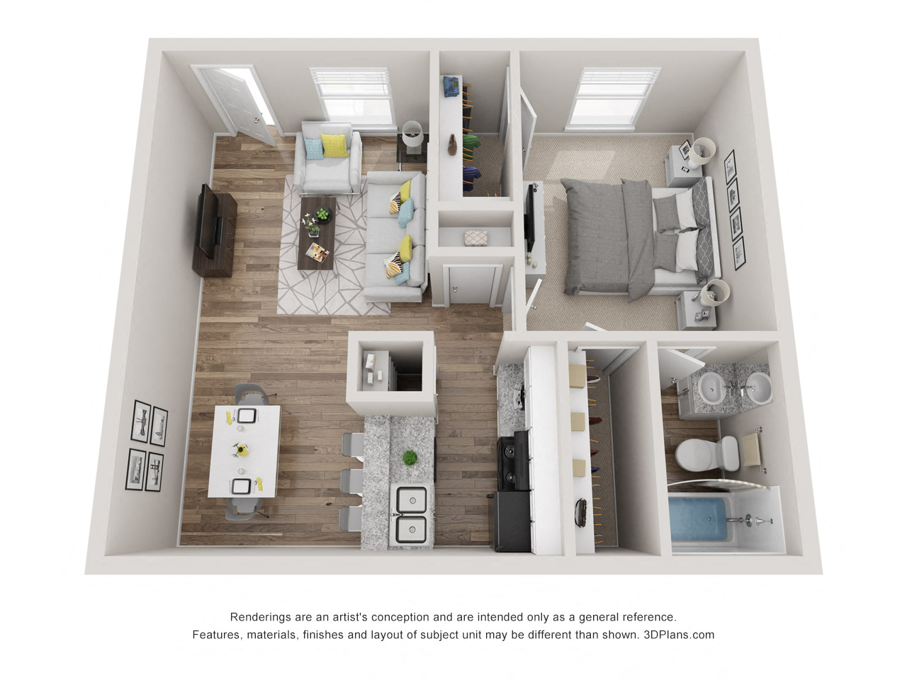 Floor plan layout diagram for Pecan